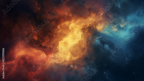 Colorful Nebula in Space