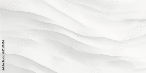 Minimalist abstract white crumpled texture background with soft folds and shadows 