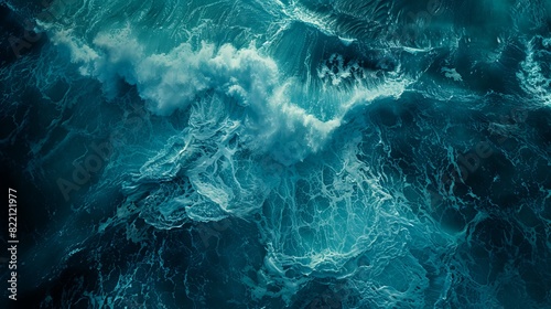 a large wave is breaking over the ocean surface