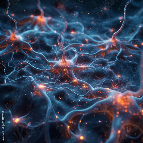 Représentation d'un neurone ou cellule vue macroscopique