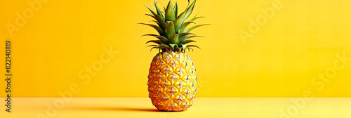 Pink and Blue Pineapple, Artistic Tropical Fruit Concept, Creative Summer Design