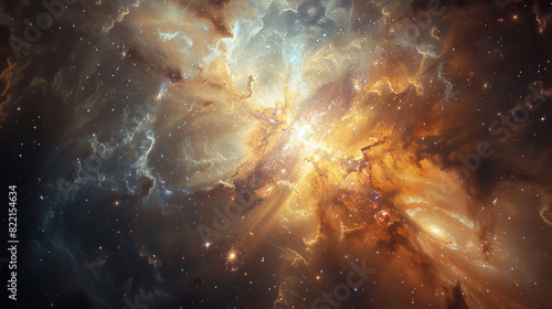 A close-up of the galactic nucleus, where the density of stars creates a radiant focal point, their collective light piercing the void of space with unwavering intensity.