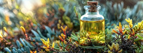 salicornia essential oil. Selective focus