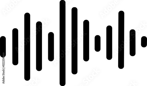 Music equalizer. Sound wave icon. Analog and digital audio signal and graph. Interference voice recording. High frequency radio wave. Vector illustration.