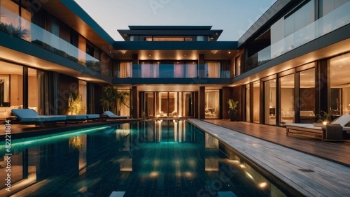 Expensive private villa with swimming pool in a private house