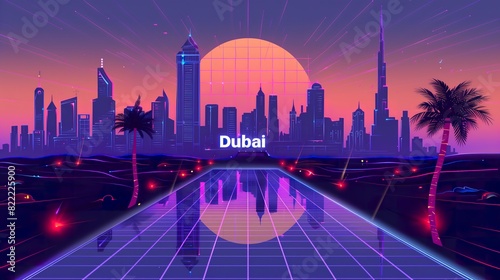 Dubai United Arab Emirates synthwave