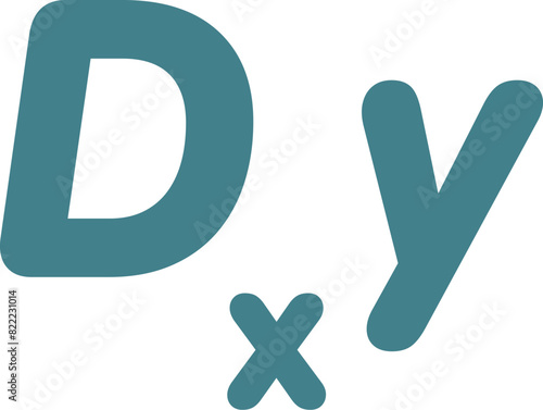 Cute Derivative Sign Mathematic Symbol dxy, Math Subject Education