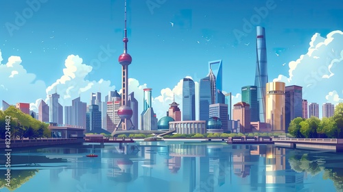 Shanghai China cartoon