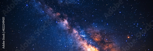 Beautiful milkyway on a night sky. Star in the sky, milkyway at night galaxy.