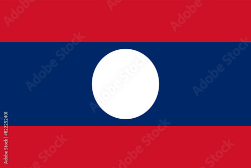 Flag of Laos. Vector illustration 