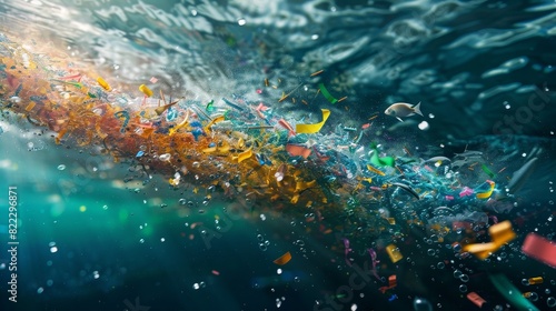 Microplastic particles floating in ocean waters as an ecological problem of the world