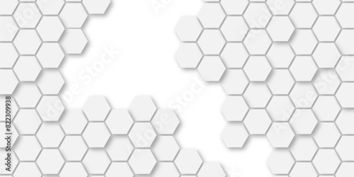 White hexagonal background. Luxury white pattern. Vector Illustration. 3D futuristic abstract honeycomb mosaic white background. geometric mesh cell texture. modern futuristic wallpaper.