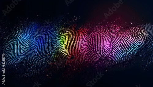 Stacking Fingerprints for Crime Investigation Themed Background