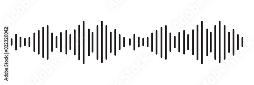 Sound wave sign, seamless sound waveform background, music player, voice, dictaphone - stock vector