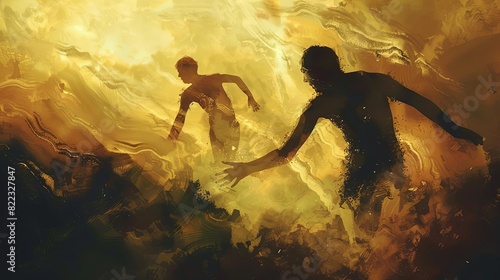 biblical story of cain and abel sibling rivalry and consequences of sin religious concept art