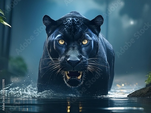 Portrait of a black panther 