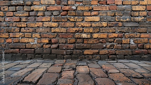 Background Texture, Close-up of a brick wall with weathered textures and natural color variations, perfect for adding an urban and industrial feel to backgrounds. Illustration image,
