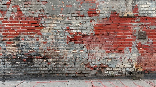 Background Texture, Close-up of a weathered brick wall with rich textures and natural color variations, perfect for urban and industrial-themed backgrounds. Illustration image,