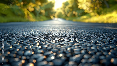 Background illustration, Close-up of a paved road with visible texture and small pebbles, providing an urban and realistic background for various design projects. Illustration image,