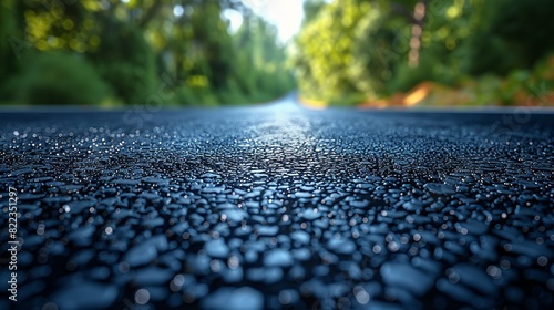 Background illustration, Close-up of an asphalt road with visible texture and small stones, providing an urban and realistic background for various design projects. Illustration image,