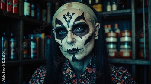 Voodoo witch halloween makeup