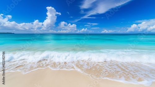 Seychelles beach showcasing the beauty of a tropical paradise and calm ocean waves