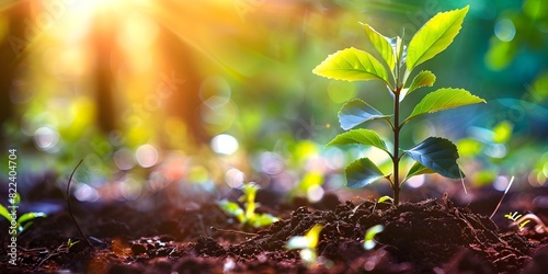 Restoring Oxygen and Supporting Sustainability: The Impact of Tree Planting on Carbon Emissions. Concept Climate Change, Tree Planting, Carbon Emissions, Oxygen Restoration, Sustainability