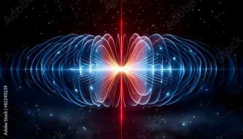 "Electromagnetic Field Visual" / "Energy Waves Illustration" 