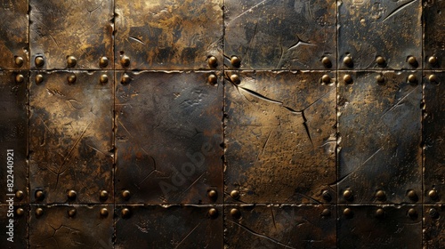 Metallic medieval texture background - Medieval background textures - Metal medieval background wallpaper created with Generative AI technology