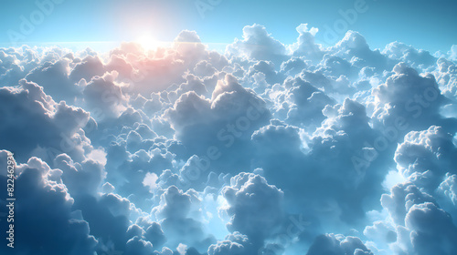 Majestic Cloudscape With Radiant Sunshine From Above