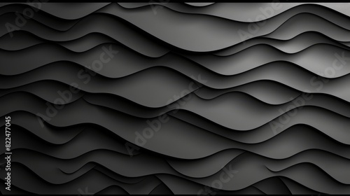  A black-and-white abstract backdrop features undulating waves in form of wavy lines against a binary color scheme of black and white Text appears within a rectangular area defined by black