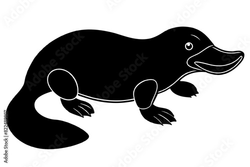platypus vector silhouette illustration