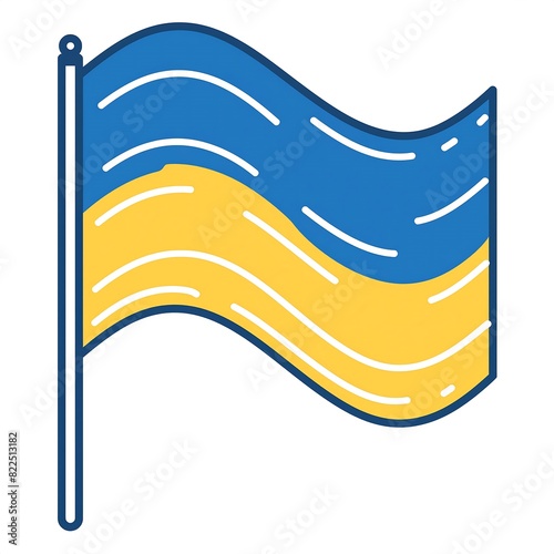 Ukrainische National Farben Flagge im Wind