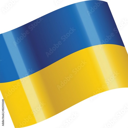 Abbildung der Ukrainischen Flagge Blau Gelb