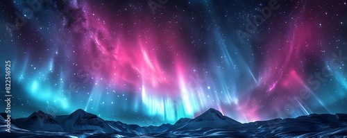 Aurora borealis with a galaxy backdrop3