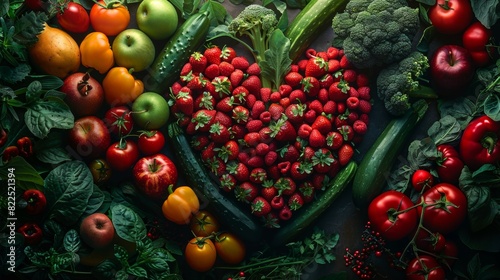 creates fruits and vegetables shaped like hearts.