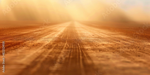 The dusty brown road stretches endlessly into the distance, leading the curious traveler to new adventures.