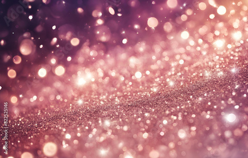 Light pink glitter background with sparkles and sequins Festive backdrop, Purple abstract glitter background