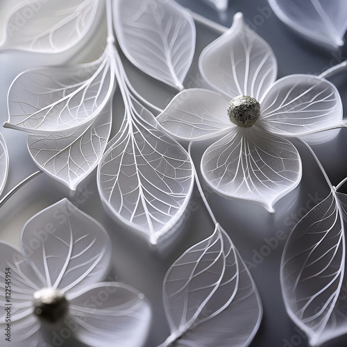  Ilustracja, letni biały liść, jasny kolor. Pastelowe dekoracyjne tło. Kompozycja z liści, puste miejsce na tekst, życzenia lub zaproszenie