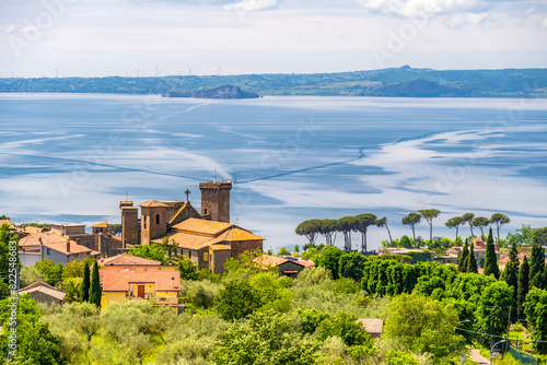 View of Lake Bolsena, province of Viterbo, Lazio, central Italy