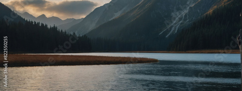First light revealing the beauty of a mountain lake in Tatra National Park, Poland.