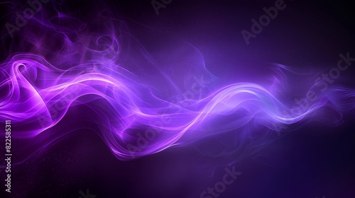  A purple and black background with smoke wave on the left, black background on the right