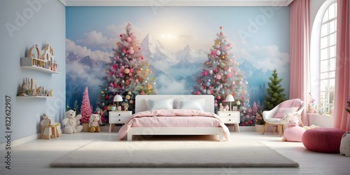 Kids' Dreamland: Floral Illustration for Enchanting Bedrooms