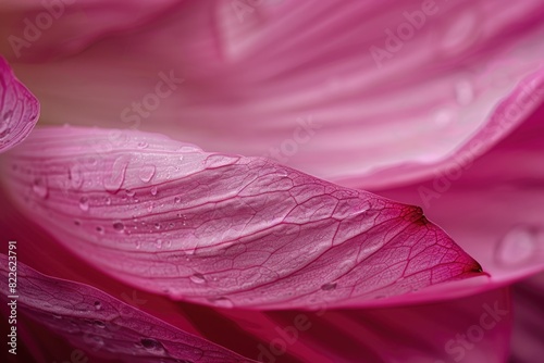 Petal Texture: Close Up of Pink Lotus Petal with Macro Details