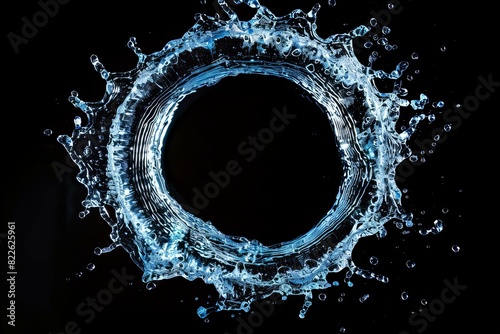 A circular water object