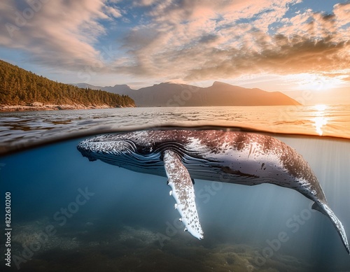 photograph of a humpback whale in the ocean
