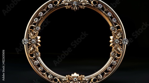 A gold frame with a diamond design