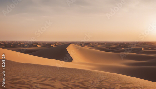 sand desert dunes layers at sunset in Arabia