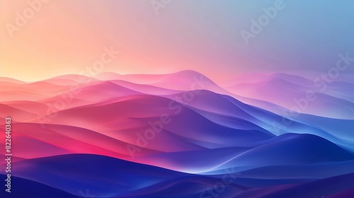 Abstract gradient mountain landscape background wallpaper design