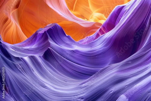 Orange And Purple. Antelope Canyon Landscape in Page, Arizona: A Geology Adventure in The Southwest